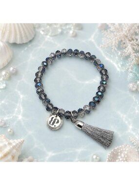 Bomb Party Stacks Silver Seas RBP4181 Blue Crystal Tassel Bracelet Summer 2021